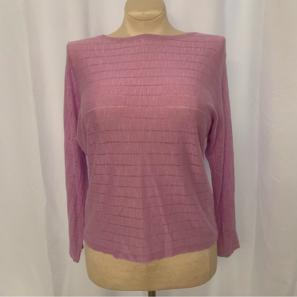 Style & Co Lightweight Purple Boatneck Sweater with Dolman Sleeves Petite Small - Picture 2 of 8